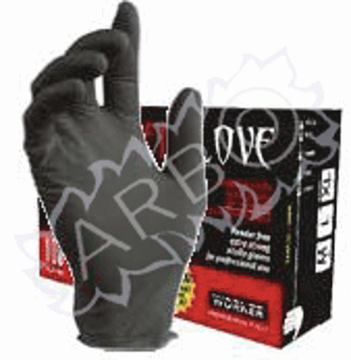 Imagen de GUANTE NEGRO NITRILO, SIN POLVO, GRAN RESISTENCIA Y SENSIBILIDAD T-M