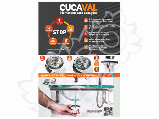 Imagen de 2 MEMBRANAS PARA DESAGUES DESAGUES 63/70MM