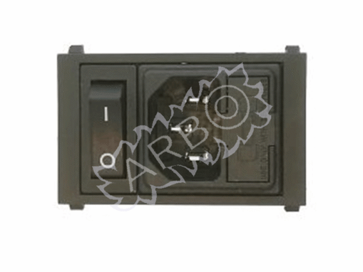 Imagen de INTERRUPTOR ENCHUFE CON PORTA FUSIBLES  ESTUFA PELLET