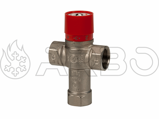 Imagen de MEZCLADOR TERMOSTATICO CROMADO, CONEXIONES HEMBRA 1"