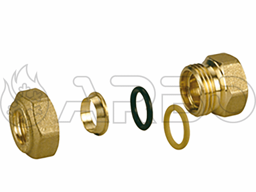 Imagen de RACOR RECTO HEMBRA CON ADAPT.PARA TUBO COBRE 3/8"X 10