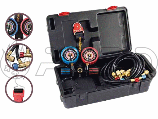 Imagen de KIT ANALIZADOR CON MANGUERAS FLEXIBLES L.1500 R410A-CR32-R407