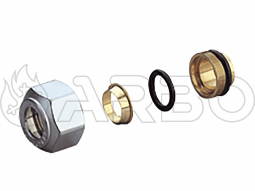 Imagen de T178 ADAPTADOR CROMADO PARA TUBO DE COBRE BASE 16 TUBO 16